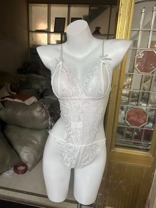 Lace Teddy with Bow Details
